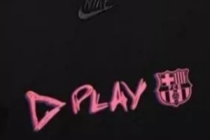 每体：巴萨将在国家德比，身穿印有埃德-希兰专辑PLAY标志的球衣