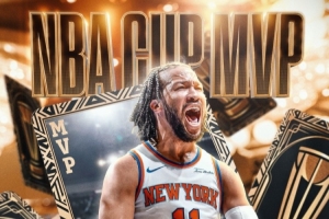 布伦森生涯至今荣誉：两次二阵&两次全明星&NBA杯冠军加MVP