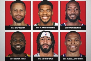 近10年全明星MVP：库里2次当选 20年小卡 19年詹姆斯 16年威少