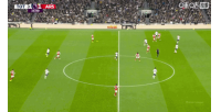 萨卡接过顶传球获得单刀，随后的射门被维卡里奥扑出
