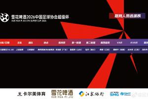 官方:上赛季中超金哨李海新、银哨唐顺齐将携手执法超级杯
