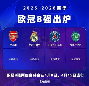 OPTA欧冠夺冠概率:枪手33.96%第1拜仁20.1%第2,巴黎巴萨皇马3-5